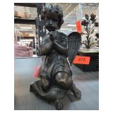 Bronze Kneeling Angel Figurine