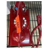 Crosley CR55 Red Rotary-Style Telephone