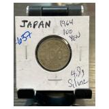 1964 Japan 100 Yen Coin in Holder
