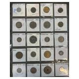 World Coin Collection With Labeled Holders