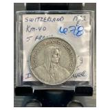 1932 Switzerland 5 Franc Coin KM-40