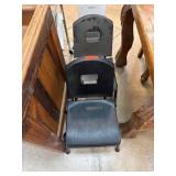 Two Black Plastic Childs Chairs