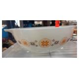 Pyrex Yellow and Brown Patterned Mixing Bowl