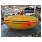 Yellow Ceramic Lidded Serving Dish