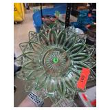 Green Glass Decorative Bowl