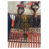 Handcrafted Wooden African Hair Combs