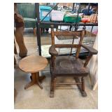 Wooden childï¿½s Rocking Chair and Small Side Table