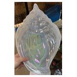 Opalescent Glass Conch Shell Dish