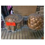 Two Decorative Metal Molds