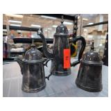 WMF Germany Metal Tea Set with Three Pieces