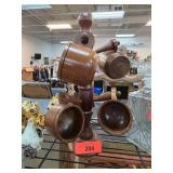 Wooden Mug and Holder Set
