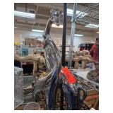 Silver-Tone Ceramic Giraffe Figurine