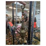 Ornate Brass Lamp Base with Filigree Details