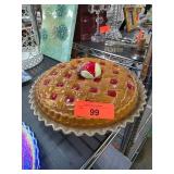 Ceramic Pie Plate With Faux Pie Decoration