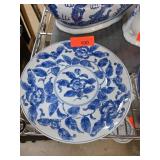 Andrea by Sadek Blue Floral Plate