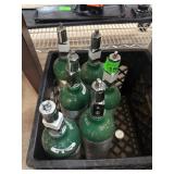 Six Compressed Oxygen Cylinders