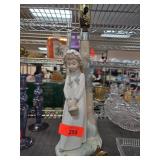 Zaphir Lladro Style Figurine Table Lamp, Made in