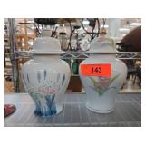 Floral Porcelain Lidded Jars