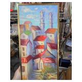 J. Barnett 8ï¿½16 Framed Oil Painting on Canvas