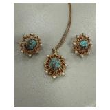 Sarah Coventry Clip-On Earrings and Necklace