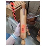 Wooden Rolling Pin with Two-Toned Design