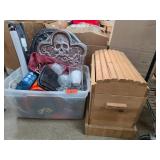 Household Items and Wooden Chest