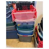Storage Bins and Milk Crate