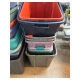 10 Storage Bins in Mixed Colors