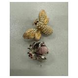 Decorative Insect-Themed Brooches