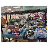 Board Games, Basket & Panda Figurines Lot