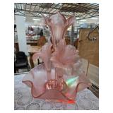 Fenton Pink Glass Epergne Centerpiece