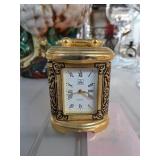 Decorative Quartz Mantel Clock with Gold-Tone Fini