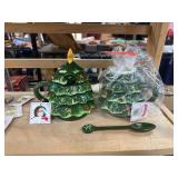 Christmas Tree Mugs with Spoons