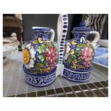 Hand-Painted Ceramic Oil and Vinegar Set