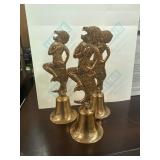 Three Brass Figure Bells