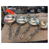 Metal Measuring Spoon and Ladle Set with Designs