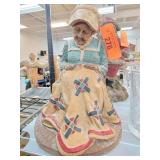 Tom Clark Signed Sculpture of Elderly Woman