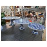 Blue and White Ceramic Cake Stands