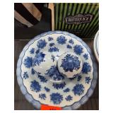 Blue and White Floral Ceramic Dish Set