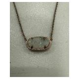 Kendra Scott Necklace with Glittering Oval Pendant