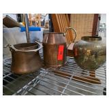 Three Metal Decorative Vessels