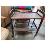 Metal Rolling Service Cart With Three Tiers