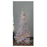 White Artificial Christmas Tree With Lights