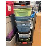 10 Storage Bins in Various Colors