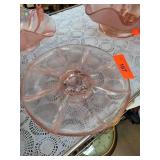 Fenton Pink Glass Divided Dish