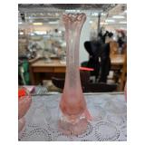 Fenton Pink Iridescent Glass Vase