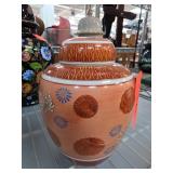 Decorative Lidded Ceramic Jar from Japan
