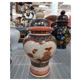 Japanese Crackle Ceramic Lidded Jar