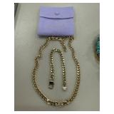 Melinda Maria Gold-Tone Necklace and Bracelet Set