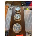 Wood Plaque With Brass Weather Instruments